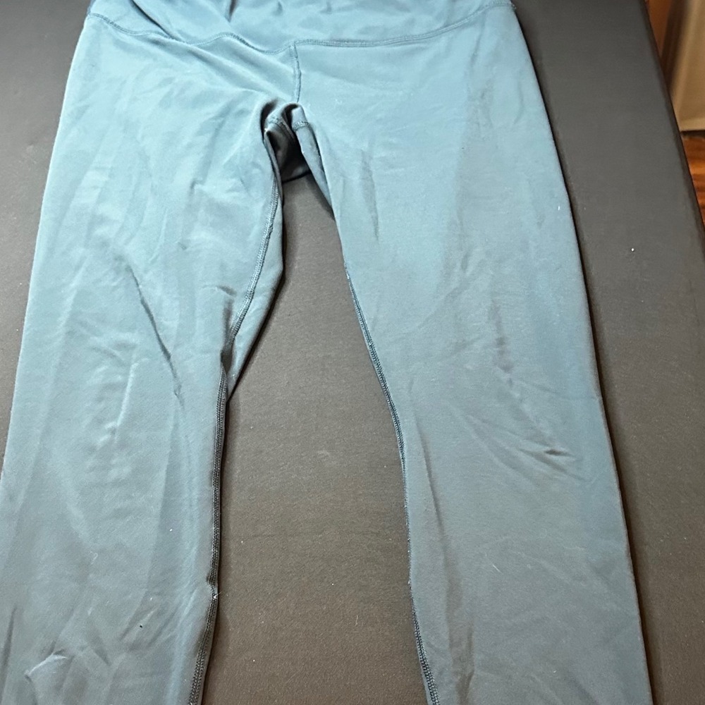 Yogalicious Womens High Waisted Yoga Leggings Teal Blue Size Medium RN 144527